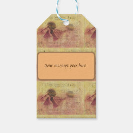 ヴィンテージ花と音符ギフトラベル ギフトタグ