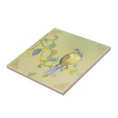 ヴィンテージ花と鳥のアヴィアリアアート タイル (側面)