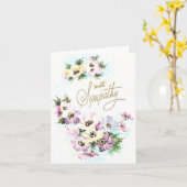 ヴィンテージ花の共感表 カード (黄色い花)