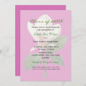 ヴィンテージ花の卒業式 招待状 (正面/裏面)