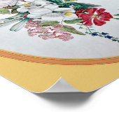 ヴィンテージ花の絵画プリント ポスター (角)