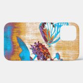 ヴィンテージ花の美しい蝶 Case-Mate iPhoneケース (裏面 (横))