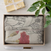 ヴィンテージ花の蛾とエフェメラのデコパージュ 薄葉紙 (ギフト)