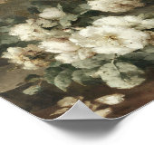 ヴィンテージ花まだ印刷可能寿命 ポスター (角)