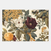 ヴィンテージ花アイボリー切り離しプリント ラッピングペーパーシート (正面2)