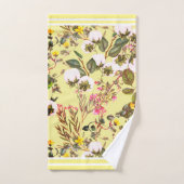 ヴィンテージ花アクリル バスタオルセット (ハンドタオル)