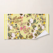 ヴィンテージ花アクリル バスタオルセット (ハンドタオル)