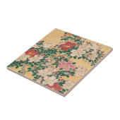 ヴィンテージ花アザラ日本の絵画ア タイル (側面)