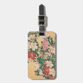 ヴィンテージ花アザラ日本の絵画ア ラゲッジタグ (正面縦)