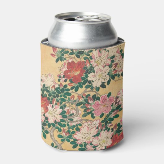 ヴィンテージ花アザラ日本の絵画ア 缶クーラー (缶正面)