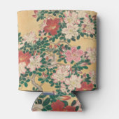 ヴィンテージ花アザラ日本の絵画ア 缶クーラー (裏面)