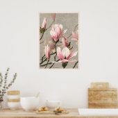 ヴィンテージ花イラストレーションポスター ポスター (キッチン)