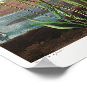 ヴィンテージ花イラストレーション ポスター (角)