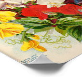 ヴィンテージ花イラストレーション ポスター (角)