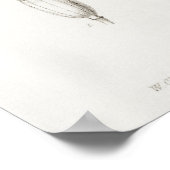 ヴィンテージ花イラストレーション ポスター (角)