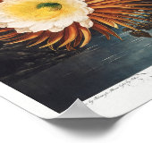 ヴィンテージ花イラストレーション ポスター (角)