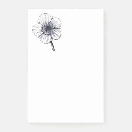 ヴィンテージ花イラストレーション。 ポストイット (正面)