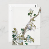 ヴィンテージ花イラストレーション ポストカード (正面/裏面)