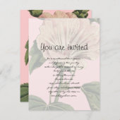 ヴィンテージ花イラストレーション 招待状 (正面/裏面)