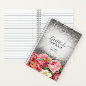 ヴィンテージ花オンブラック&ホワイト感謝ジャーナル ノートブック (内側)