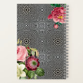 ヴィンテージ花オンブラック&ホワイト感謝ジャーナル ノートブック (裏面)