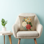 ヴィンテージ花カネリアと水仙レドゥート クッション (椅子)