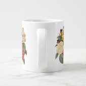 ヴィンテージ花カネリアと水仙レドゥート ジャンボコーヒーマグカップ (裏面)