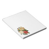 ヴィンテージ花カネリアと水仙レドゥート ノートパッド (アングル)