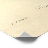 ヴィンテージ花カネリアと水仙レドゥート ポスター (角)