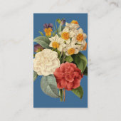 ヴィンテージ花カネリアと水仙レドゥート 名刺 (裏面)