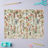 ヴィンテージ花コラージュ切り離 薄葉紙 (クラフト)