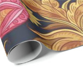 ヴィンテージ花シームレスなペイズリーパターン。 ラッピングペーパー (ロールコーナー)