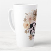 ヴィンテージ花スカル カフェラテマグ (左アングル)