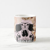 ヴィンテージ花スカル コーヒーマグカップ (中央)