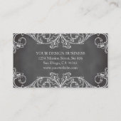 ヴィンテージ花スクロール黒板の上品デザイナー 名刺