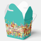 ヴィンテージ花ターコイズフェミニンプロフェッショナル フェイバーボックス (オープン)