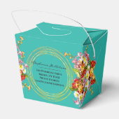 ヴィンテージ花ターコイズフェミニンプロフェッショナル フェイバーボックス (裏面サイド)