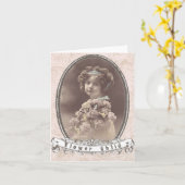 ヴィンテージ花チャイルドノーテカード カード (黄色い花)