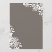 ヴィンテージ花ドリフトグレイ結婚のメニュー メニュー (裏面)