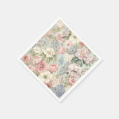 ヴィンテージ花ナプキン スタンダードカクテルナプキン (角)