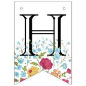 ヴィンテージ花ハッピーバースデーバナー バンティングフラッグ (第2の旗)