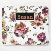 ヴィンテージ花パターンマウスパッド マウスパッド (正面)