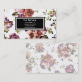 ヴィンテージ花パターン名刺 名刺 (正面/裏面)