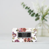 ヴィンテージ花パターン名刺 名刺 (スタンド正面)