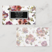 ヴィンテージ花パターン名刺 名刺 (正面/裏面)