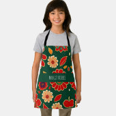 ヴィンテージ花ビート花柄 エプロン (インサイチュ)