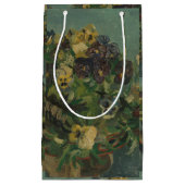 ヴィンテージ花ファンゴッホパンジーのバスケット スモールペーパーバッグ (正面)