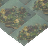 ヴィンテージ花ファンゴッホパンジーのバスケット テーブルクロス (アングル)