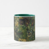 ヴィンテージ花ファンゴッホパンジーのバスケット マグカップ (中央)