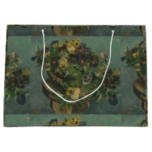 ヴィンテージ花ファンゴッホパンジーのバスケット